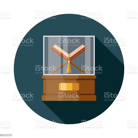 Ancient Text In Display Case Museum Icon Stock Illustration - Download Image Now - Ancient ...