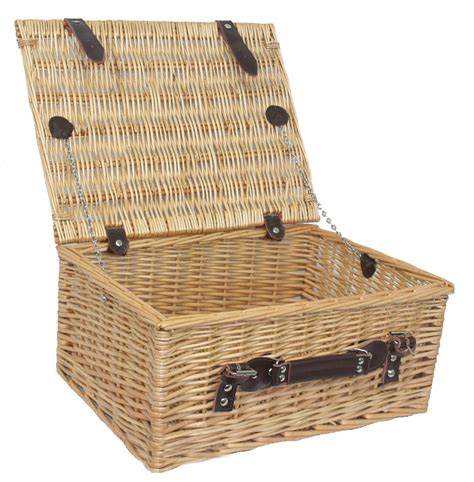 Wicker Gift Hamper Lined Basket With Lid - Etsy