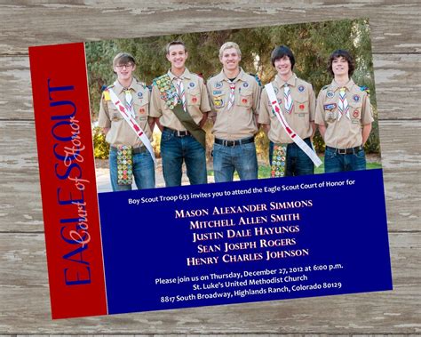 Eagle Scout Court of Honor Invitations by ItsAllAboutTheCards Eagle Scouts, Boy Scout Troop, Boy ...