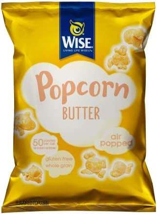 Wise Snacks Popcorn, Butter, 0.5 Ounce (42 Count), Gluten Free, Whole ...