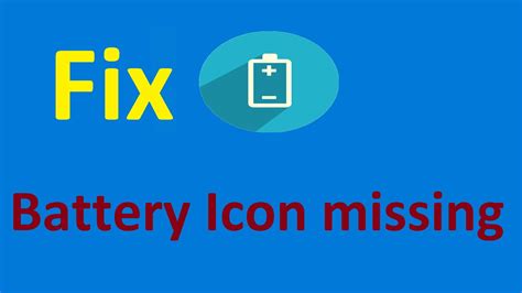 windows 10 Battery Icon missing!! Fix - Howtosolveit - YouTube