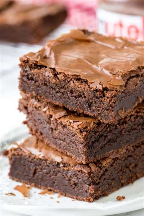 Nutella Brownies - Just so Tasty