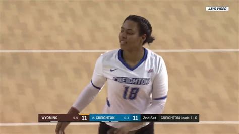 Creighton Volleyball Highlights - Wyoming 9-21-19 - YouTube