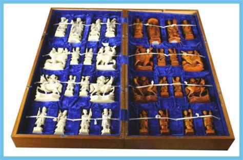 Antique Ivory Chess Set - 💎Unseen Intriguing Sets [2023 Coolest]