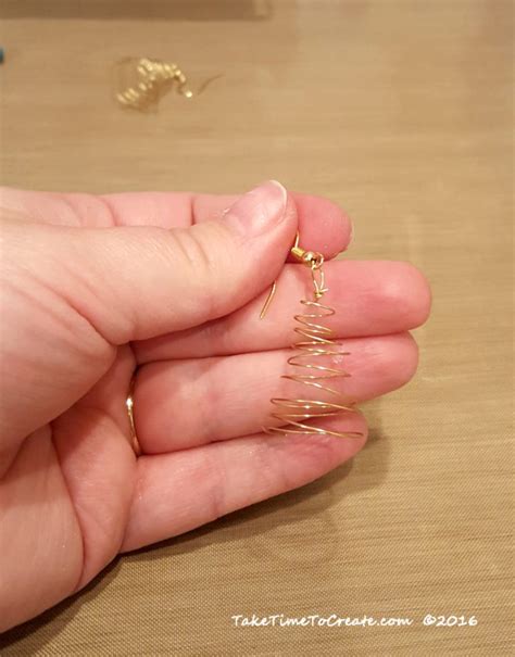 DIY Wire Christmas Tree Earrings - Take Time To Create