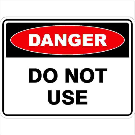 Do Not Use - Discount Safety Signs New Zealand