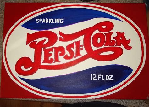 Vintage Pepsi-Cola logo used from WWII until the mid 1950's that I painted before the New Year ...