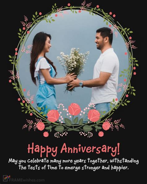 Add your photo into happy wedding anniversary photo frames. Wish anniversary in … | Wedding ...