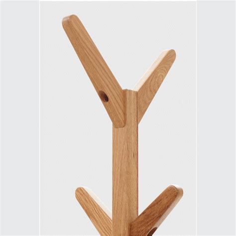 Natural Solid Oak Hallway Coat Rack | ArchiPro NZ