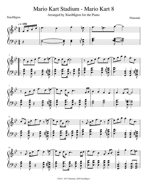 Mario Kart Stadium - Mario Kart 8 Sheet music for Piano | Download free in PDF or MIDI ...