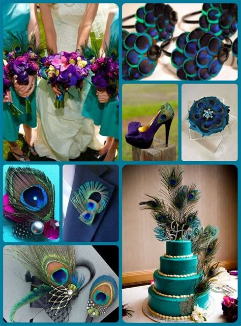 Peacock Wedding Colors - jenniemarieweddings