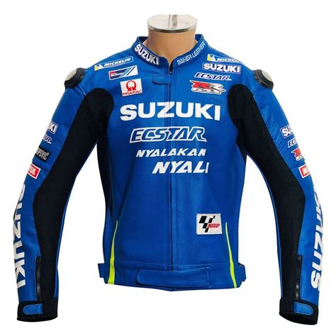 Suzuki Ecstar Gsxr motorcycle racing biker 2 piece riding jacket