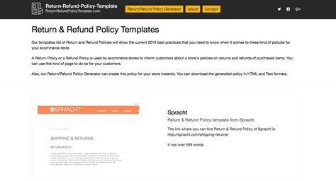 No Refund Policy Sample | PDF Template