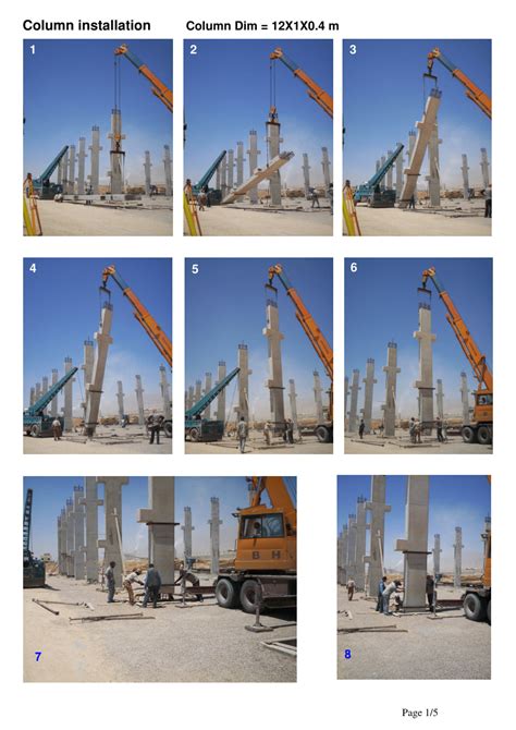 (PDF) Precast Column Installation to build hollow core Slab Pretension ...