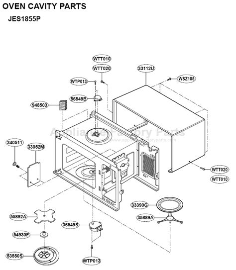 Ge JES1855PWH Parts | Microwaves