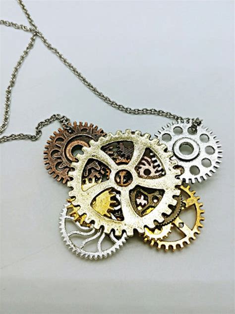 Steampunk necklace; Gear jewelry; Cosplay necklace; Victorigoth accessories; Dieselpunk in 2020 ...