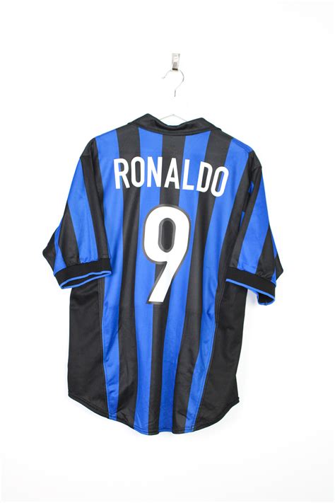 1998-99 Inter Milan home jersey (#9 RONALDO) - M • RB - Classic Soccer Jerseys