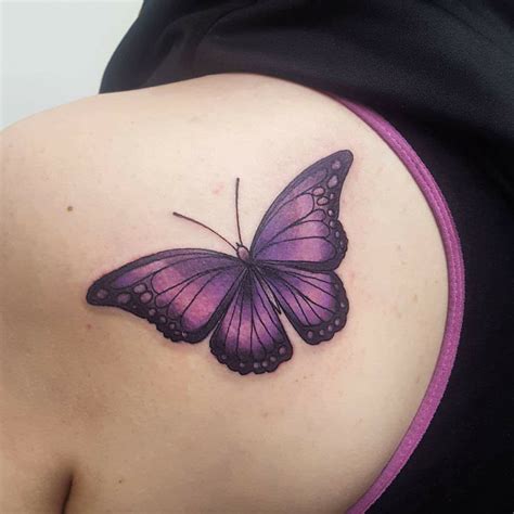 Pin by Mandy Daso on Pretty (With images) | Purple butterfly tattoo ...