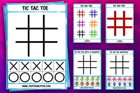 FREE Printable Tic Tac Toe Game Templates | Just Family Fun