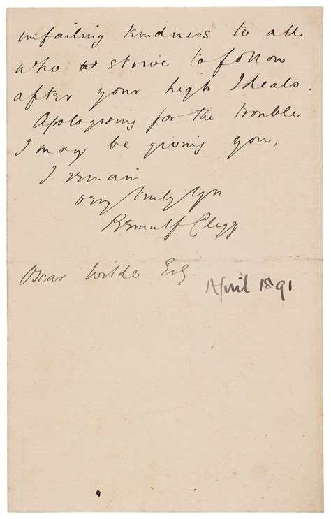 Clegg Letter, page 2 | Manuscripts and Letters of Oscar Wilde | The ...