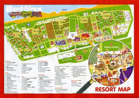 Butlins Skegness Map from 2008