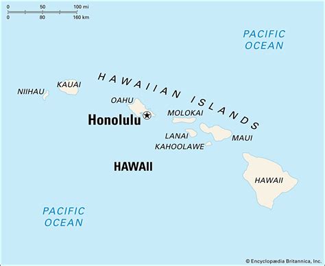 Map Of Usa And Hawaiian Islands - Best Map of Middle Earth