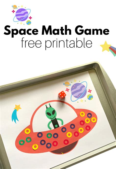 Space Math Game - Free Printbale - No Time For Flash Cards