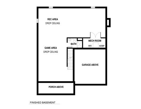 Basement Floor Plan - Premier Design Custom Homes
