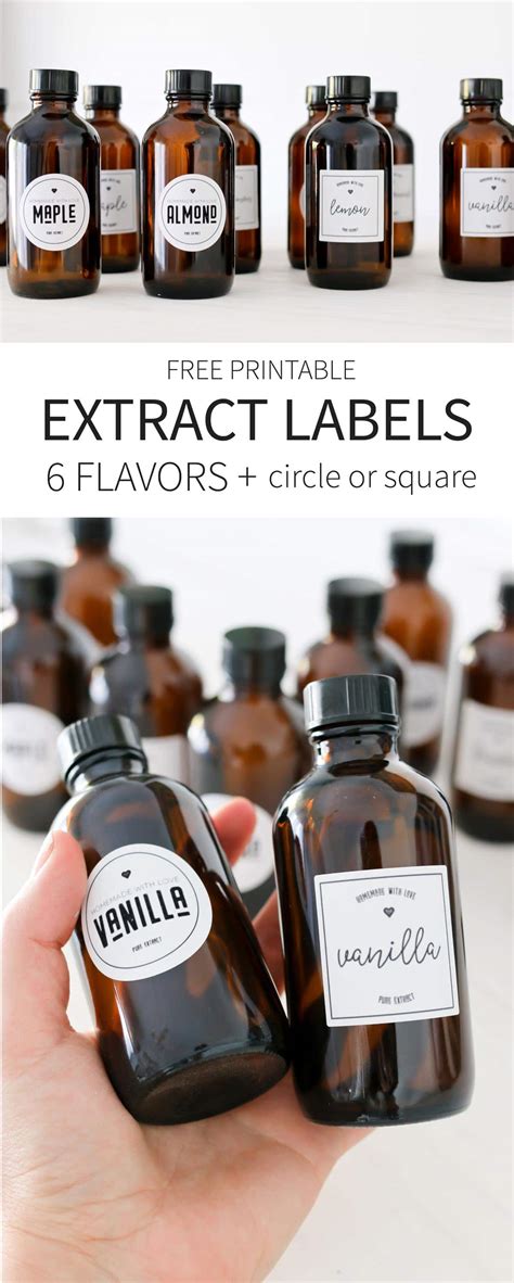 Homemade Vanilla Extract Label Template – PARAHYENA