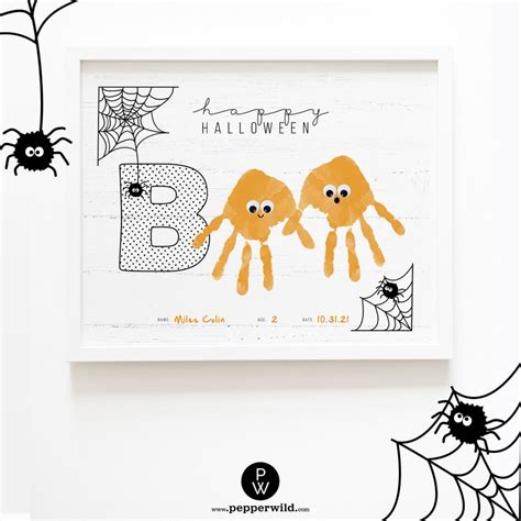 Halloween Ghosts Handprint Printable Keepsake // DIY Kid's - Etsy