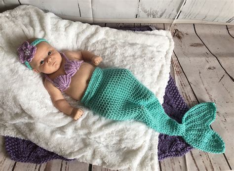 Mermaid Baby Outfit Baby Mermaid Costume Baby Mermaid | Etsy