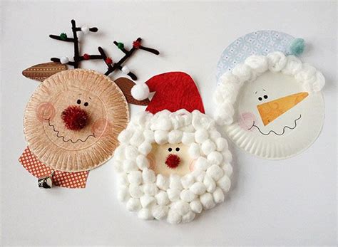 Paper Plate Christmas Crafts - Rudolph, Santa and Frosty | Christmas crafts for kids, Preschool ...