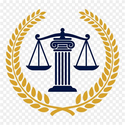 Law - justice logo design template on transparent background PNG ...