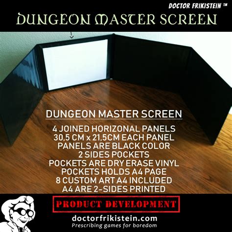 DUNGEON MASTER SCREEN - PRODUCT DEVELOPMENT - DOCTOR FRIKISTEIN