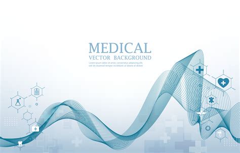 Abstract smooth line effect.vector medical background.modern medical wallpaper.medical icons ...