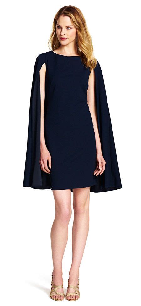 Adrianna Papell | Structured Cape Sheath Dress | Chic cocktail dress ...