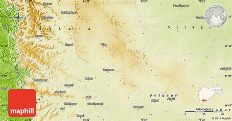 Physical Map of Sangli