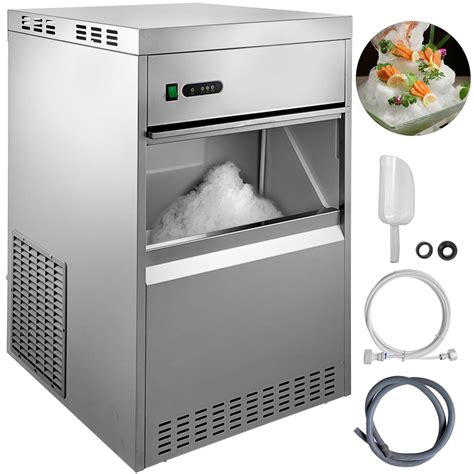 VEVOR Commercial Ice Maker 154lbs/24h Stainless Steel Snowflake Ice ...