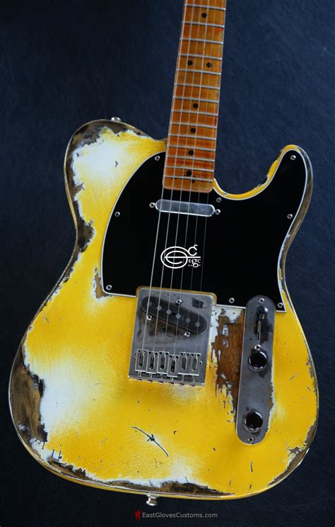 Fender Telecaster TV Yellow Heavy Relic (SOLD) – East Gloves Customs ...