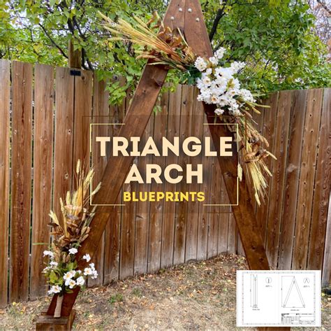 Triangle Arch Building Plans DIY Wedding Arbor - Etsy Canada