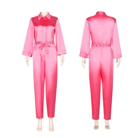 Barbie Movie 2023 Margot Robbie Costume - Pink Jumpsuit Barbie Margot Robbie Cosplay | Costume ...