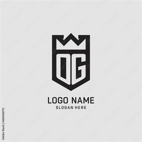 Initial OG logo shield shape, creative esport logo design Stock Vector ...