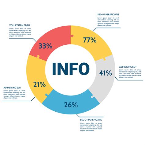 Infographic element design, Pie Chart with Five Options Template ...