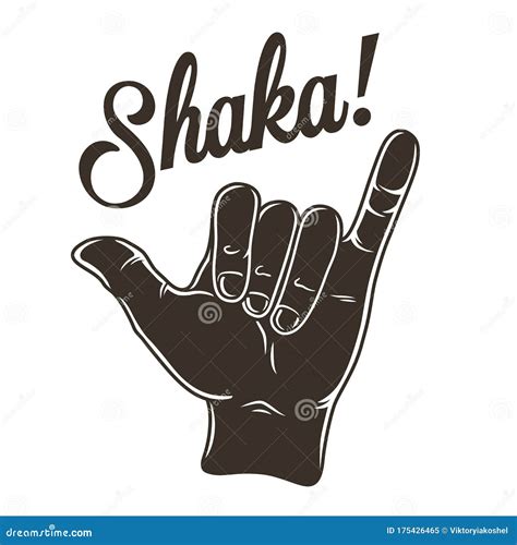 Hand that Shows Surfer Hawaii Gesture Shaka Stock Vector - Illustration ...