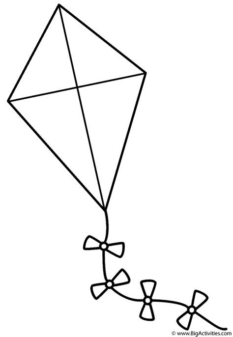 Spring Kites Coloring Sheet