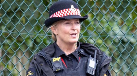 Rod Stewart's wife Penny Lancaster dons her police uniform as Queen's ...