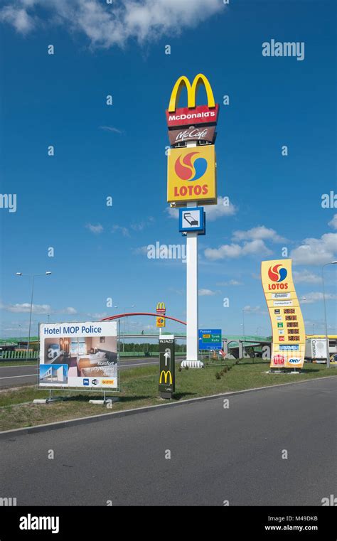 Service station on A2 Motorway in Poland Stock Photo - Alamy