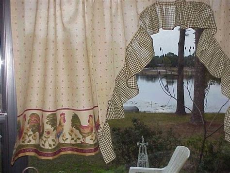 ON Sale...vintage French Country ROOSTER Curtains and Swag | Etsy | Curtains, Country rooster ...