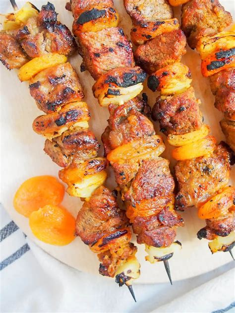 Sosaties (South African lamb and apricot kebabs) - Caroline's Cooking