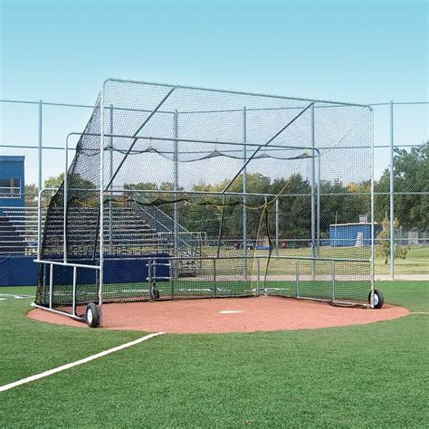 Portable Backstop, 18'W x 12'D x 12.5'H | National Sports Products